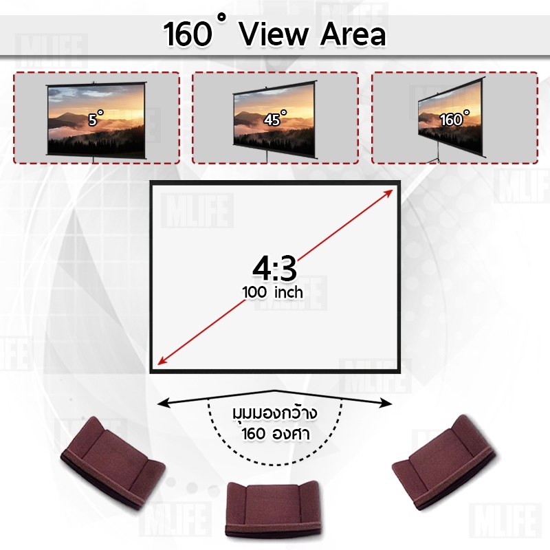 mlife-จอโปรเจคเตอร์-100-นิ้ว-4-3-พร้อม-ขาตั้ง-3-ขา-โปรเจคเตอร์-จอรับภาพโปรเจคเตอร์-tripod-projector-screen-100