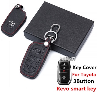 【พร้อมส่ง】เคสกุญแจรีโมทรถยนต์ หนังวัวแท้ สําหรับ Toyota Revo Smart key 3 ปุ่ม