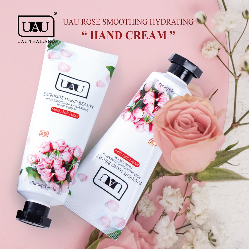 uau-handcream-ครีมบำรุงมือ-ครีมทามือ-โลชั่นทามือ-โลชั่นบำรุงมือ-แฮนด์ครีม-ให้ความชุ่มชื้นครีมทามือสารสกัดจากกุหลาบ