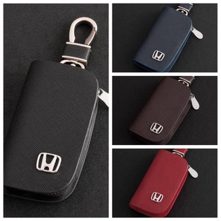 เคสกุญแจรถยนต์ แบบหนัง มีซิป สําหรับ Honda