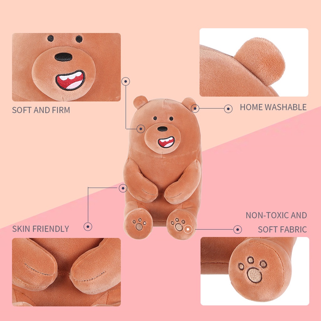 ภาพสินค้าMINISO ตุ๊กตา ตุ๊กตาหมีWe Bare Bears (นั่ง)30 cm ตุ๊กตาของขวัญ จากร้าน miniso_thailand บน Shopee ภาพที่ 4