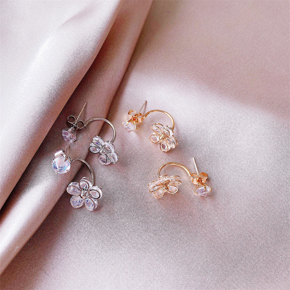 women-new-beauty-bling-bling-crystal-flower-drop-dangle-earrings