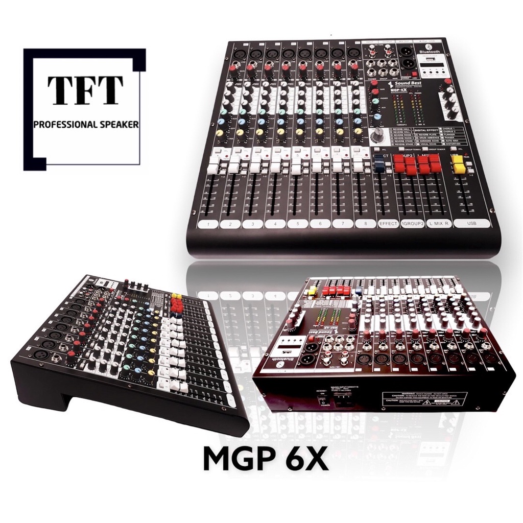 SoundBest MGP6X Mixer 6CH. มิกเซอร์ 6ช่อง MGP6X USB Bluetooth MP3