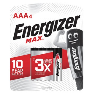 ถ่าน ALKALINE [ENERGIZER] AAA E92/BP4 (4ก้อน/แพ็ค)