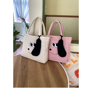 Beagle tote bag กระเป๋าผ้าลายน้องหมา กิมมิคใบนี้อยู่ที่มีหูน้องหมาห้อย น่ารัก