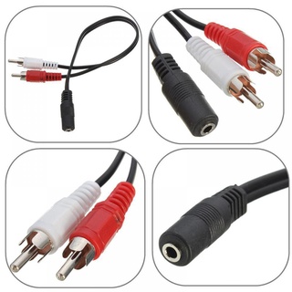 สาย AUX 3.5mm  Female(มีย)  to 2 RCA Male (ผู้)  CABLE 40cm