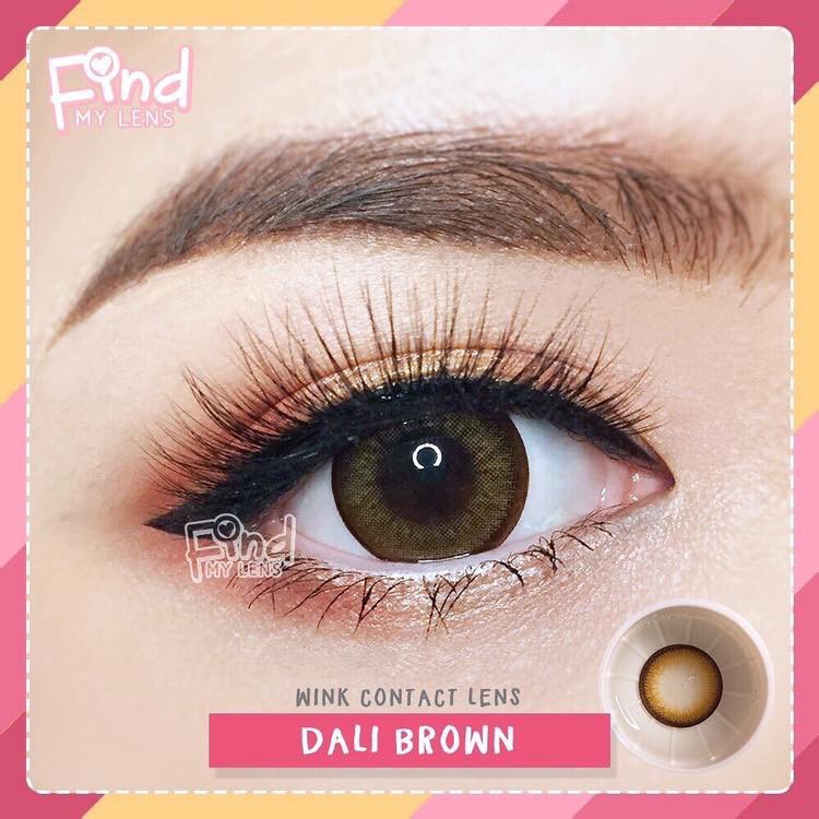 dali-brown-2-wink-lens-บิ๊กอาย-สีน้ำตาล-ขอบช็อคโก้-คอนแทคเลนส์-bigeyes-contact-lens-ค่าสายตา-สายตาปกติ-สายตาสั้น-tiara