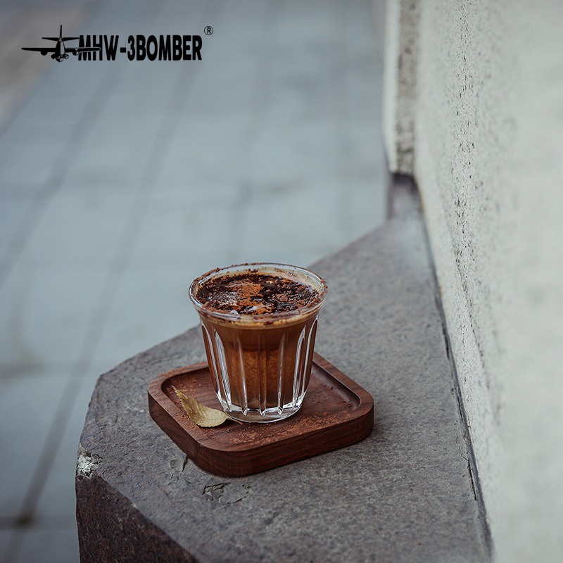 mhw-3bomber-square-saucer-ที่รองแก้วกาแฟ-แก้วน้ำ-ทำจากไม้วอลนัท