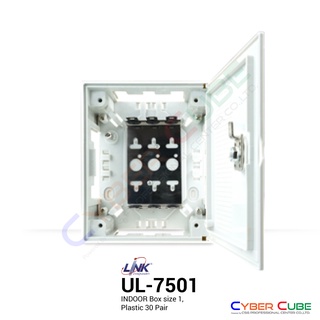 LINK UL-7501 INDOOR Box size 1, Plastic 30 Pair แถบ BMF ไม่มีกุญแจ CAPACITY 30 Pairs H17 x W14 x D7.5 CM.