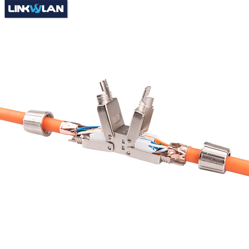 Linkwylan Ethernet RJ45 Cat5e Cat6 Cat6A Keystone Jacks Loại Kh&ocirc;ng Dụng Cụ M&ocirc;-đun Mạng Nhiều M&agrave;u