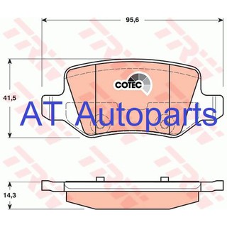 ผ้าเบรคหลัง Benz B-Class W245 B170NGT, B180, B180CDI, B200 2004-2012 GDB1481