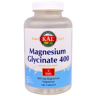 💥pre order 💥🇺🇸KAL Magnesium Glycinate 400, 400 mg, 180 Tablets