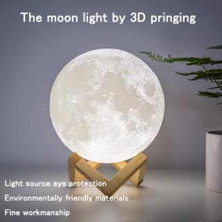 ภาพขนาดย่อของภาพหน้าปกสินค้าไฟกลางคืน LED 3D พิมพ์ดวงจันทร์โคมไฟสีแบบชาร์จเปลี่ยนคืนโคมไฟสำหรับบ้าน จากร้าน lweinking.th บน Shopee ภาพที่ 1