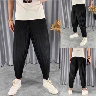 velvet pleated pants กางเกงกำมะหยี่อัดพลีท กางเกงฮาเร็มพลีท กางเกงพลีทผู้ชาย กางเกงลำลองใส่สบายผู้ชาย