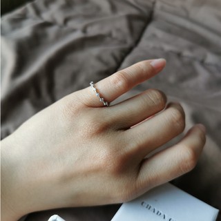 [พร้อมส่ง] แหวนเงิน แถมกล่องบุกำมะหยี่ตามรูป cz สีขาว แหวนวงเล็ก หวานนิ้วนาง แหวนนิ้วก้อย คุณภาพโรงงานส่งออก ผ่าน QC