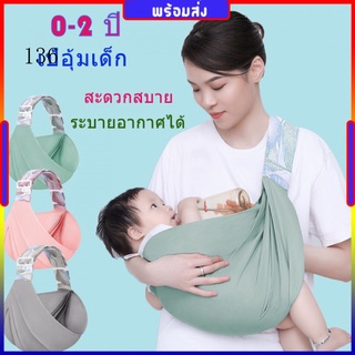 สินค้า กระเป๋าเป้สะพายหลัง ผ้าฝ้าย อเนกประสงค์ สามารถปรับได้ ตามหลักสรีรศาสตร์ สําหรับให้นมบุตร เป้อุ้มเด็กแรกเกิด