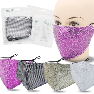 Sequins Glitter Face Mask Womens Girls Fashion Mask Sequin Mask