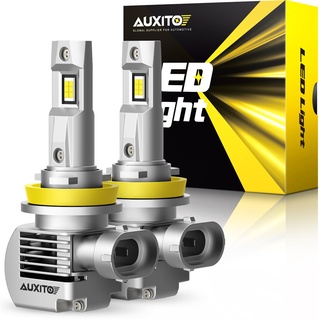 Auxito หลอดไฟหน้ารถยนต์ LED 100W 20000LM H4 H11 9005 9012 6000K สีขาว 2 ชิ้น
