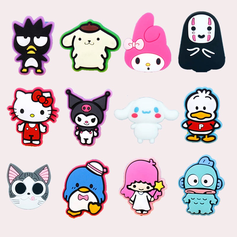 จี้รูปเป็ดสนูปปี้น่ารัก-kuromi-sanrio-jibits-crocs-pin-อะนิเมะแมว-crocs-jibbits-elephant-my-melody-jibbitz-charm-สําหรับเด็ก