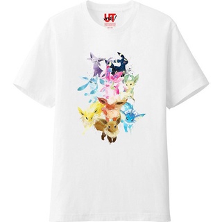 [S-5XL] Uniqlo เสื้อยืดคอกลม แขนสั้น พิมพ์ลายโปเกม่อน สําหรับผู้ชาย และผู้หญิง