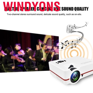 สินค้า [READY] Windyons Vs313 Mini Micro Led Hd 1080 P โปรเจคเตอร์โฮมเธียเตอร์ ( 110-240 V )