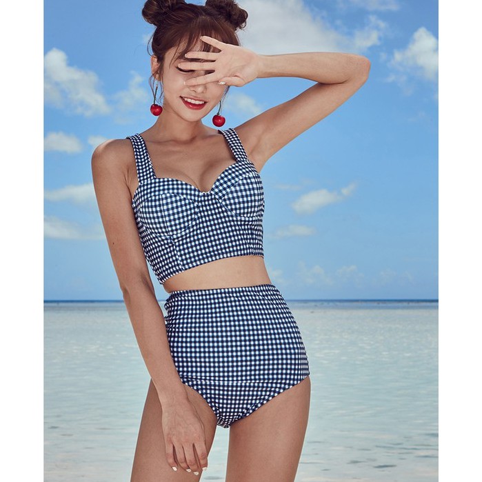 ภาพสินค้าBikini แยกชิ้น ชุดว่ายน้ำเอวสูง สไตล์เกาหลี 9943 มีฟองน้ำ มีโครง จากร้าน bikinimall บน Shopee ภาพที่ 5