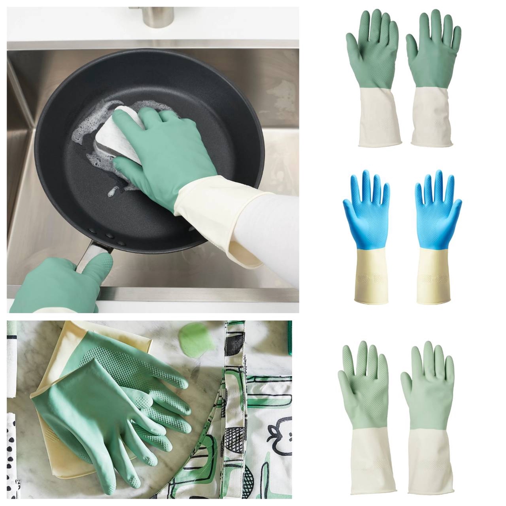 ถุงมือทำความสะอาดแบบยาว-ถุงมือล้างจาน-วัสดุเป็นยางธรรมชาติ