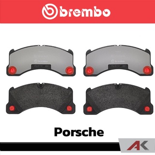 ผ้าเบรกหน้า Brembo โลว์-เมทัลลิก สำหรับ Porsche Cayenne 955 Panamera 368mm รหัสสินค้า P65 017B ผ้าเบรคเบรมโบ้