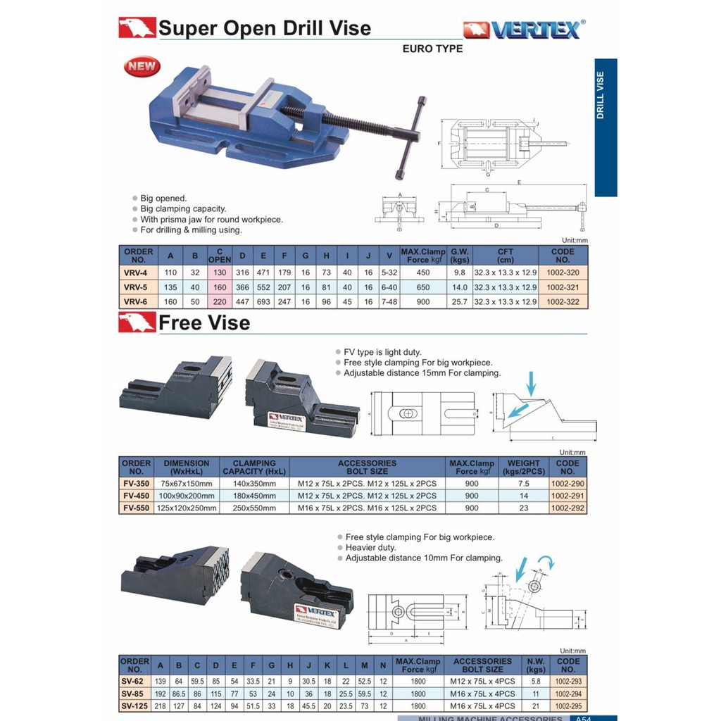 free-vise-ปากกาจับชิ้นงาน-สำหรับงานช่าง-อุปกรณ์ช่าง-งานกลึง-งานmilling-machine-accessories-บริษัท-bigfuture-ยี่ห้อ-verte