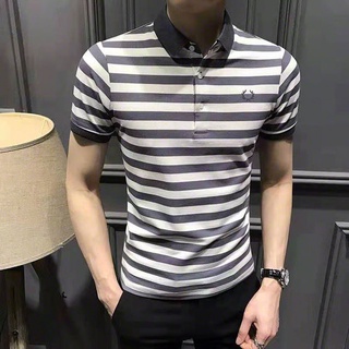 △◇ฤดูร้อนผู้ชายแขนสั้นเสื้อยืดโปโลเสื้อพอลลายการค้าต่างประเทศขนาดบวกความเห็นอกเห็นใจน้ำวิญญาณผู้ชายสุทธิสีแดงวรรคเดียวกั
