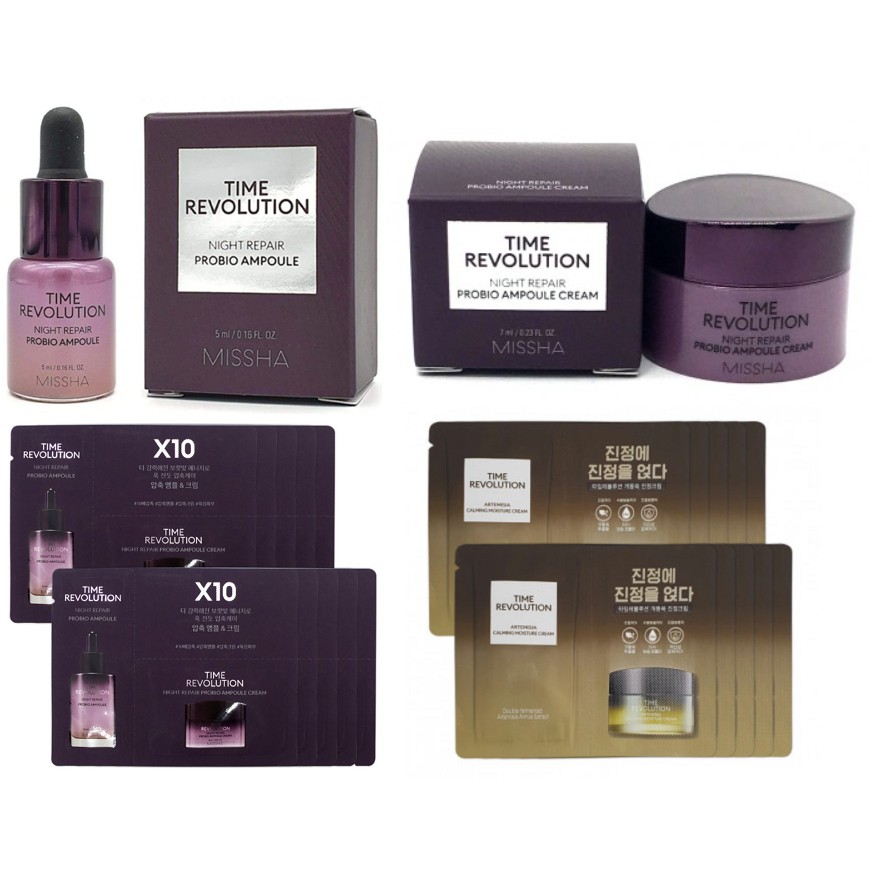 Missha Time Revolution Night Repair Probio Ampoule 5,10ml, Cream 7ml ...