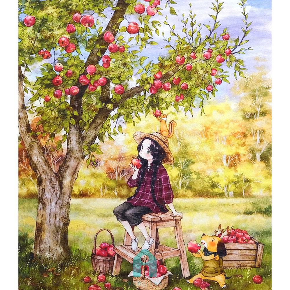 ชุดปักครอสติชแอปเปิ้ลต้นไม้-diy-11ct