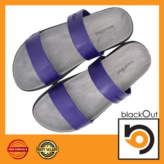🔰 BlackOut Comfy 🔰 รองเท้าแตะ แตะสวม พื้นเทาหูน้ำเงิน