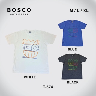 เสื้อยืดคอกลมพิมพ์ลาย BOSCO T-574