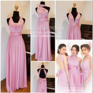 พร้อมส่ง Infinity dress (มีเกาะอกให้ด้วยจ้า) ใส่ง่าย ใส่ได้หลายแบบจ้า