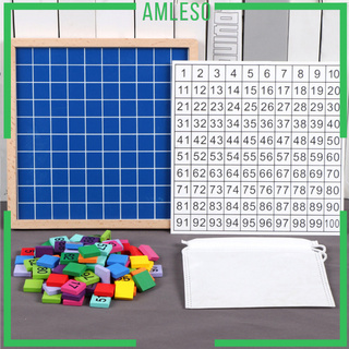 [Amleso] ของเล่นเพื่อการเรียนรู้คณิตศาสตร์ Montessori 1-100 จํานวนสําหรับเด็ก