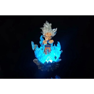 ฟิกเกอร์ Super Saiyan Extremely Skillful.Goku Mini Silver Luminous Version Q Version ของเล่นสําหรับเด็ก❤