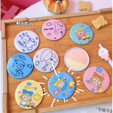 กระจกพกพาพร้อมแพคเกจซองน่ารัก-สินค้าพร้อมส่ง