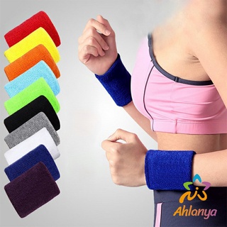 Ahlanya ปลอกรัดข้อมือซับเหงื่อ ปกป้องข้อมือของคุณ ทำให้คุณออกกำลังกายที่ดีขึ้น sport wristband