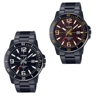 ภาพหน้าปกสินค้าCASIO นาฬิกาข้อมือผู้ชาย สายสแตนเลส สีดำ รุ่น MTP-VD01B,MTP-VD01B-1B,MTP-VD01B-5B ที่เกี่ยวข้อง