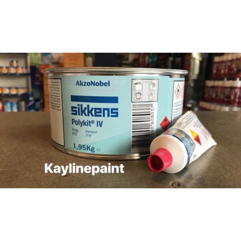 สีโป้วเหล็ก สีโป้วทนความร้อน ถึง 160องศา Polykit IV ขนาด1.9พร้อมน้ำยา ...