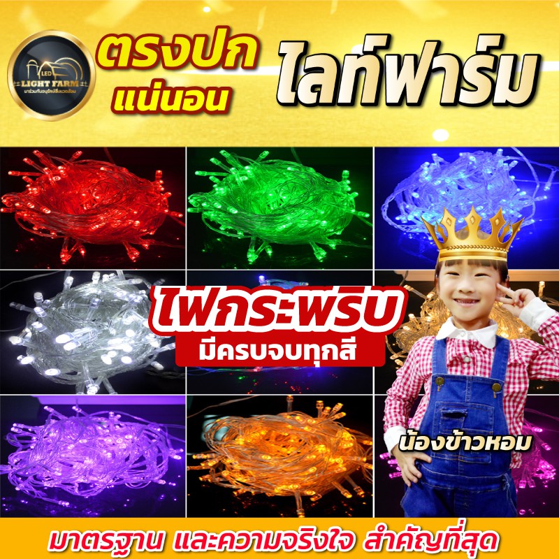 ภาพหน้าปกสินค้าไฟตกแต่งห้อง ไฟประดับตกแต่ง ไฟสวยงาม 100 LED ยาว 8 เมตร ไฟตกแต่ง