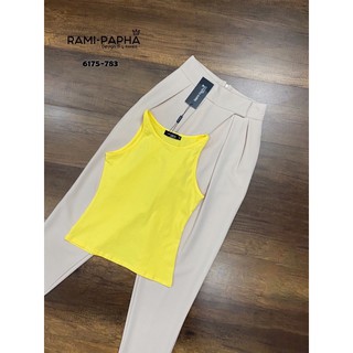 เสื้อกล้ามสีเหลืองเนื้อผ้ายืดหยุ่นหนานิ่มอย่างดี  ++มาคู่กับ++ กางเกง Label :: RAMI-PAPHA(รมิปภา)