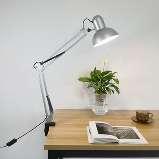 โคมไฟ โคมไฟหนีบโต๊ะ โคมไฟเขียนแบบ ปรับระดับได้รอบทิศทาง รุ่น Table Reading lamp Adjustable clip E27 60W alizwellmart