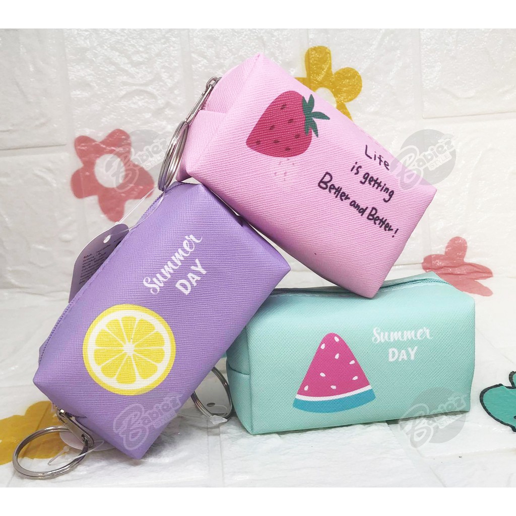 กระเป๋าสตางค์-กระเป๋าใส่เหรียญน่ารัก-สีสันสดใส-ลายน่ารัก-มินิมอล