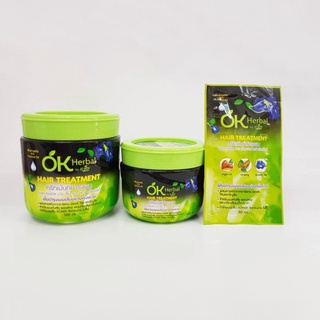 ภาพขนาดย่อของภาพหน้าปกสินค้าOK Herbal Hair Treatment โอเคเฮอร์เบิล ทรีทเม้นท์ บำรุงผม จากร้าน amoji_shop บน Shopee ภาพที่ 1