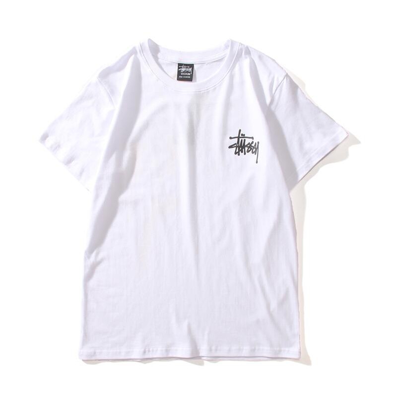 เสื้อยืด-unisex-stussy-เสื้อยืดแขนสั้นคลาสสิคทองทองสาด