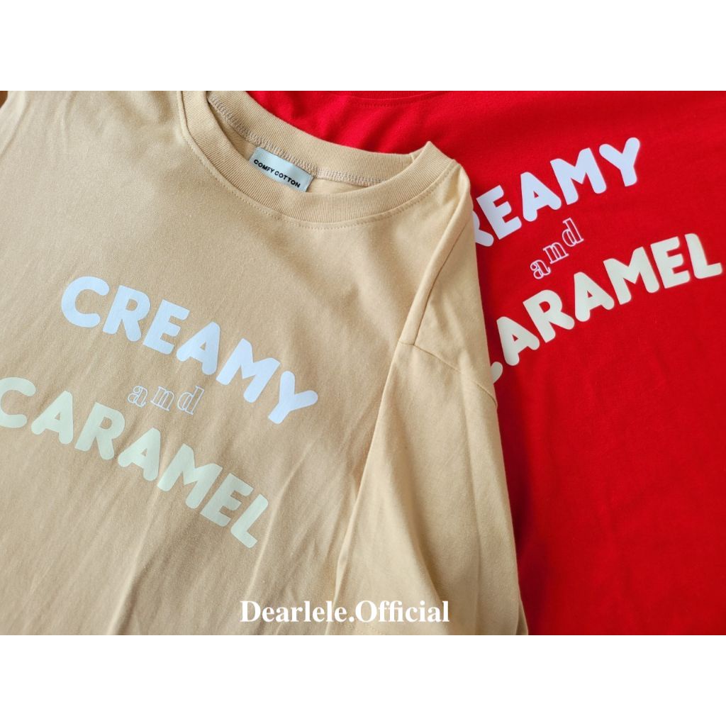 ทักแชทสอบถามสต๊อคก่อนกดสั่งซื้อ-เสื้อยืด-creamy-and-caramel