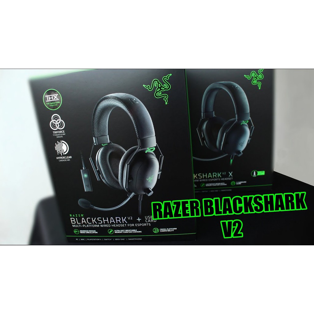 หูฟัง-razer-blackshark-v2-gaming-headphone-หูฟังแบบครอบหัวมาพร้อมกับยูเอสบีซาวการ์ด-สินค้ารับประกันศูนย์-2-ปี