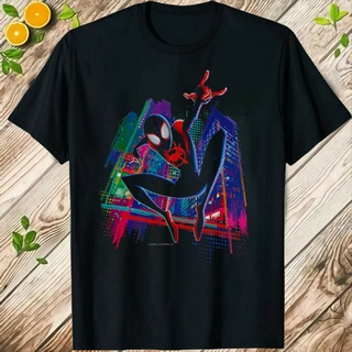 [S-5XL] เสื้อยืด พิมพ์ลาย Marvel Spider-Man Miles Morales แฟชั่นคู่รัก